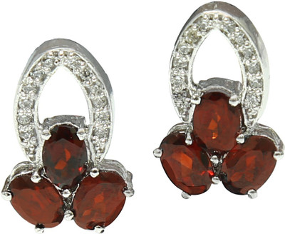 

Angel Jewels Spring Sparkle Garnet Silver Stud Earring