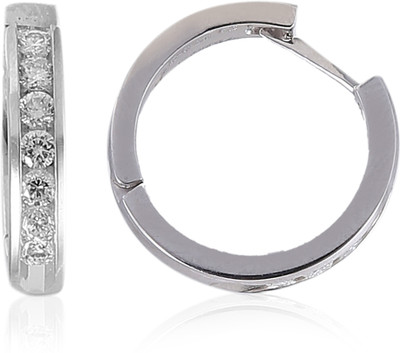 Jisha Yellow Gold 14kt Diamond Hoop Earring