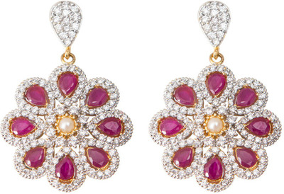 

Taj Pearl Designer Ad Alloy Drop Earring