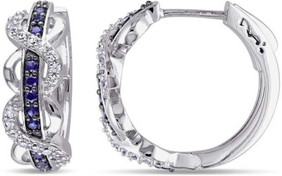 Kiara Jewellery Sunny Swarovski Zirconia Sterling Silver Huggie Earring