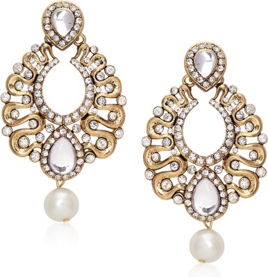 MEENAZ Beautiful Earrings For Girls and Women Cubic Zirconia, Crystal Alloy Drops & Danglers