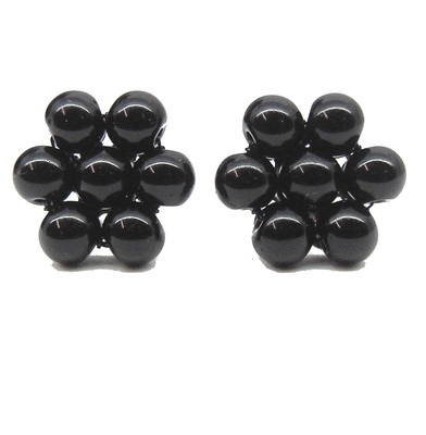 Bling N Beads Sparkly Flower Cubic Zirconia Glass Stud Earring Bling N Beads Earrings