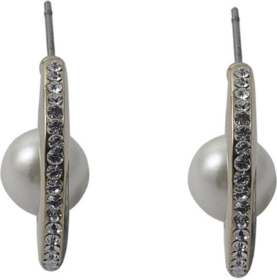 

Gildermen GMEA13AKRR4 Cubic Zirconia, Pearl Alloy Hoop Earring