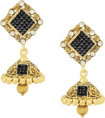 Shining Jewel Fancy Traditional Designer Crystal Brass Jhumki Earring