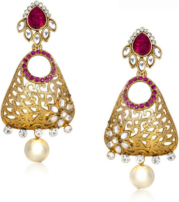 

Meenaz Designer Cubic Zirconia Alloy Drop Earring
