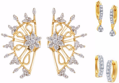 

Parinaaz Style Diva Cubic Zirconia Alloy Earring Set