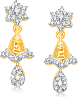 MEENAZ Pretty Jhumki Cubic Zirconia, Crystal Alloy Jhumki Earring
