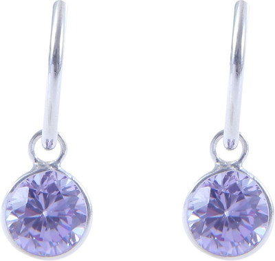 

Abhooshan Color Delight Cubic Zirconia Sterling Silver Hoop Earring