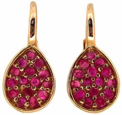 

Kataria Jewellers Ruby Yellow Gold 14kt Huggie Earring(Yellow Gold Plated)