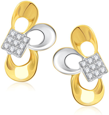 

Meenaz Stunning Gold & Rhodium Cubic Zirconia Alloy Stud Earring