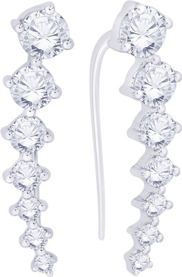 

Peora Graduating Stones Silver Drop Earring