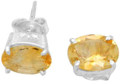 

YugshaJewels Elegant YJE-1910 Citrine Sterling Silver Stud Earring