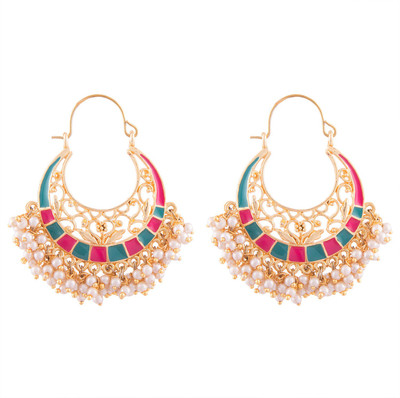 Kshitij Jewels Ethnic Alloy Chandbali Earring