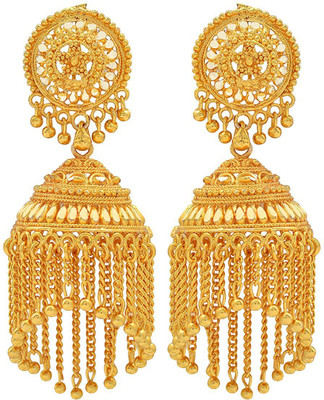 63 OFF on memoir Memoir Gold plated F Brass Jhumki Earring on