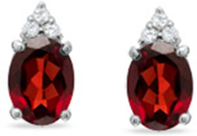 

Anopchand Tilokchand Jewellers Red stone special Cubic Zirconia Silver Stud Earring