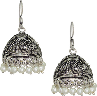 V L Impex Traditionla with Pearl Brass Jhumki Earring