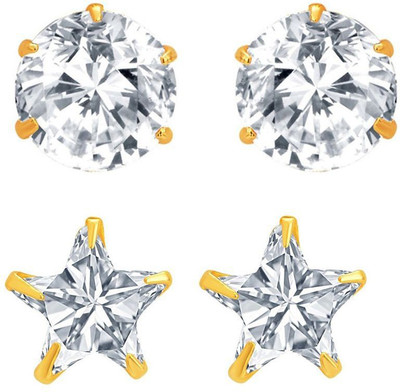 

Jewels Gold Cubic Zirconia Alloy Earring Set