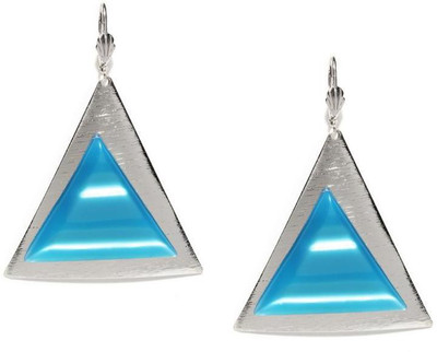 

Blissdrizzle Silver-Toned & Blue Alloy Clip-on Earring