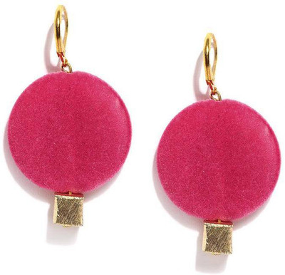 

Blissdrizzle Pink Velvet Alloy Clip-on Earring