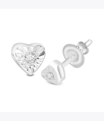 

Kataria Jewellers Hearts 92.5 BIS Hallmarked Silver Stud Earring