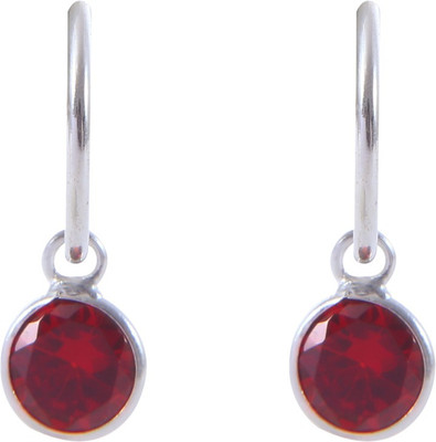 

Abhooshan Color Delight Cubic Zirconia Sterling Silver Hoop Earring