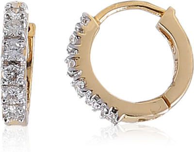 Jisha Yellow Gold 18kt Diamond Hoop Earring