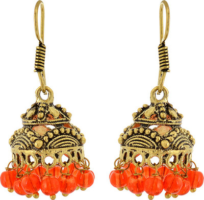 

Subharpit Little Stylish Beads Metal Jhumki Earring