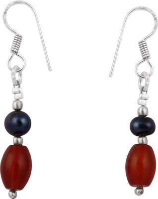 

Pearlz Ocean 2.5 Inch Bluish Fresh Water Pearl and Red Coral Alloy Dangle Earring