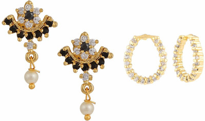 

Parinaaz Style Diva Cubic Zirconia Alloy Earring Set