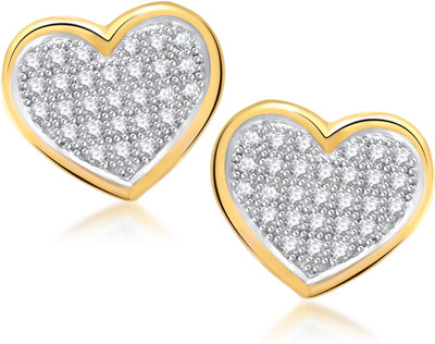 

Meenaz Micro Pave Heart Cubic Zirconia Alloy Stud Earring