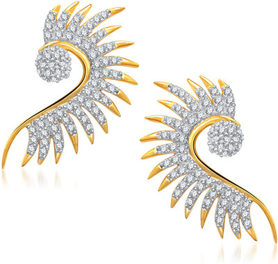 

Meenaz Peacock Gold & Rhodium Cubic Zirconia Alloy Stud Earring