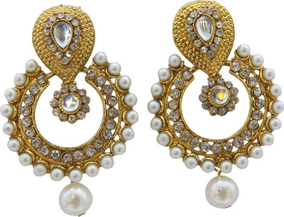 Shreyadzines Metal Chandbali Earring