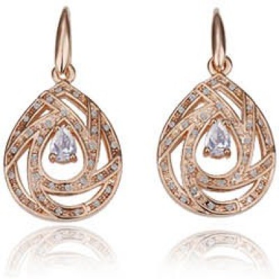 Silver Shoppee Darling Cubic Zirconia, Crystal Alloy Drops & Danglers