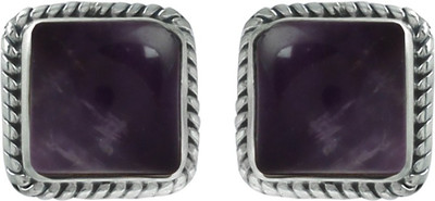 

Abhooshan Precious Stones Amethyst Sterling Silver Stud Earring