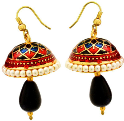 

YugshaJewels Meenakari Jewellery YJE-1806 Metal Jhumki Earring