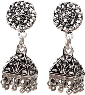 

Abhooshan Designer Ethnic Silver, Alloy Jhumki Earring