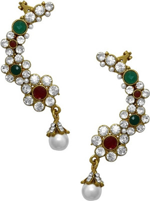 aarnaa Ruby Green Alloy Alloy Cuff Earring