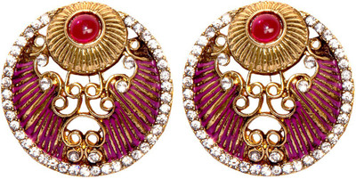 

Bezel T - 660 - Pink Alloy Stud Earring