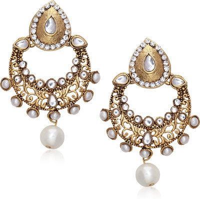 MEENAZ Exclusive Cubic Zirconia, Crystal Alloy Drops & Danglers