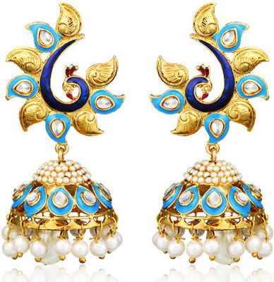 

Zaveri Pearls Peacock Alloy Jhumki Earring