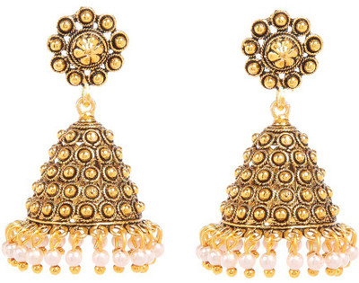 GoldNera Big Dome Alloy Jhumki Earring GoldNera Earrings