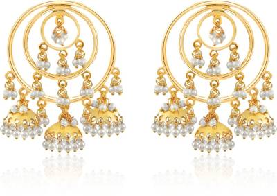 SPARGZ Traditional Jhumki Earring Pearl Brass Jhumki Earring