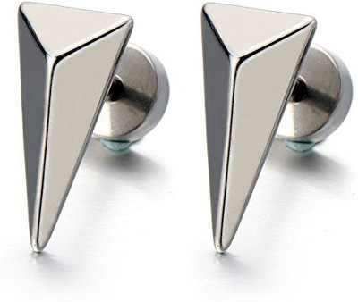 GadgetsDen Triangle Drop Screw Metal Stud Earring