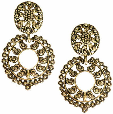 

Being Women Gold Plated Oxidized Fashion Alloy Chandbali Earring