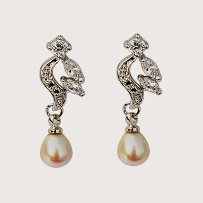 

Nisa Pearls Pearl Alloy Drop Earring