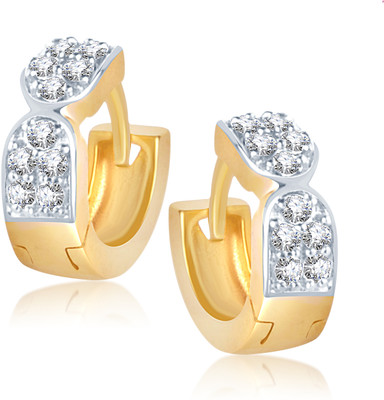67% OFF on MEENAZ Cubic Zirconia Alloy Hoop Earring