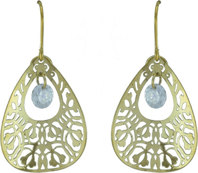 HIGH TRENDZ Golden Designer Leaf Alloy Drops & Danglers