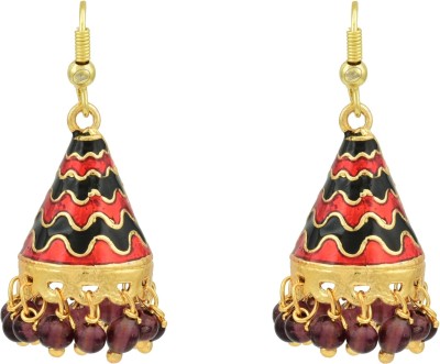 HIGH TRENDZ Stylish Traditional Meenakari Alloy Jhumki Earring