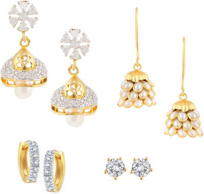 

Parinaaz Style Diva Cubic Zirconia Alloy Earring Set