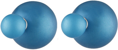 

Aaishwarya Blue Frosted Double Alloy Stud Earring